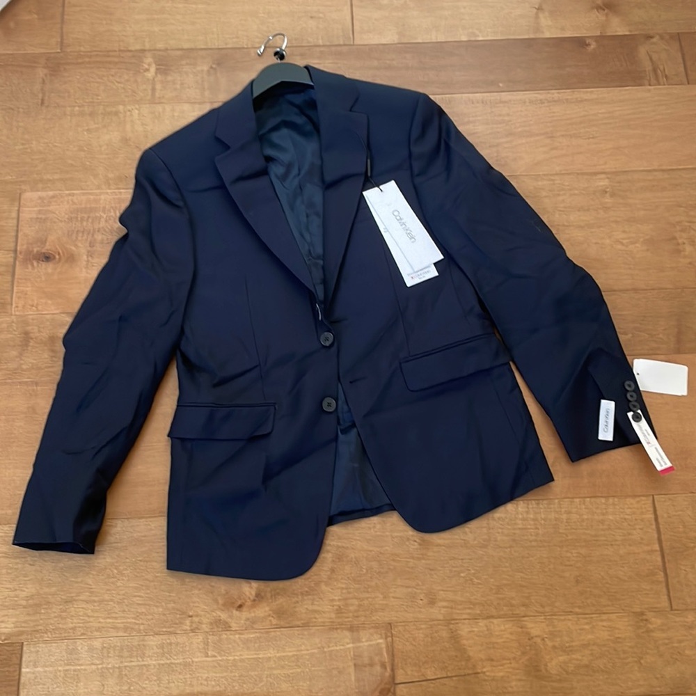 Calvin Klein Navy Blue Lightweight Blazer Jacket